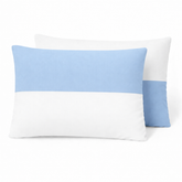 Microfiber Filled Bed Pillows for Sleeping | Takiya Combo Set of 2 for Bed Room | Super Soft Pillow Fillers for Back, Side, and Stomach Sleepers, Light Blue