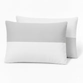 Microfiber Filled Bed Pillows for Sleeping | Takiya Combo Set of 2 for Bed Room | Super Soft Pillow Fillers for Back, Side, and Stomach Sleepers, Light Grey