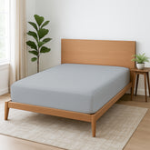 Premium Microfiber Fitted Bedsheet | 10-Inch Deep Pocket, All-Round Elastic | Wrinkle, Fade & Stain Resistant (Light Grey)