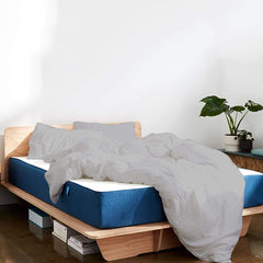 100% Cotton Duvet Cover Sateen Weave, Silky Soft and Breathable Bedding Set with Zipper Closure, Long Staple Cotton Bed Linen, 3 Pieces Includes 1 Duvet Cover & 2 Pillowcases - Dark Grey