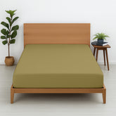 Premium 100% Cotton Fitted Bedsheet | Soft & Cooling Hotel-Quality Sheet | 10-Inch Deep Pocket, All-Round Elastic (Taupe)
