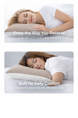 Microfiber Filled Bed Pillows for Sleeping | Takiya Combo Set of 2 for Bed Room | Super Soft Pillow Fillers for Back, Side, and Stomach Sleepers, Taupe