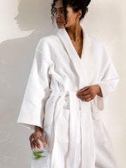 Premium Waffle Bath Robe – Lightweight, Soft & Quick Dry Spa Robe for Men & Women