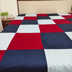 Reversible Cotton Dohar Blanket – Lightweight All-Season Comfort, 100% Pure Cotton, Perfect for Single & Double Beds, Ideal for Festive Gifting, Royal Trio Checkered