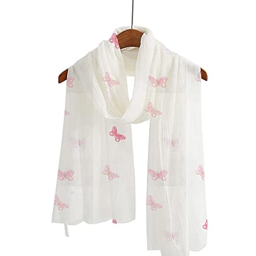 Scarf 100% Pure Cotton Set of 5- Stoles scarves scarf stole for Summer, Sun Protection Cotton Face Scarf for girls and women Butterfly print