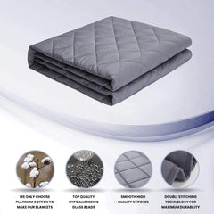 Cottington Lane Weighted Blanket for Adults – Queen Size (15 lbs / 6.8 kg) – Promotes Calm, Better Sleep, and Natural Relaxation