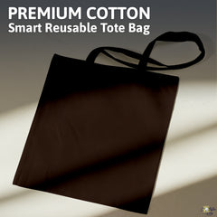 Chocolate Cotton Tote Bag 13 x 15 Inch – Reusable Eco-Friendly Canvas Shopping, Travel & Daily Carry Bag
