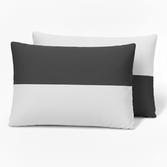 Microfiber Filled Bed Pillows for Sleeping | Takiya Combo Set of 2 for Bed Room | Super Soft Pillow Fillers for Back, Side, and Stomach Sleepers, Dark Grey