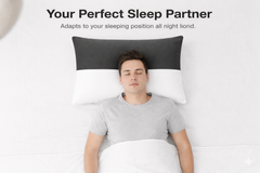 Microfiber Filled Bed Pillows for Sleeping | Takiya Combo Set of 2 for Bed Room | Super Soft Pillow Fillers for Back, Side, and Stomach Sleepers, Dark Grey