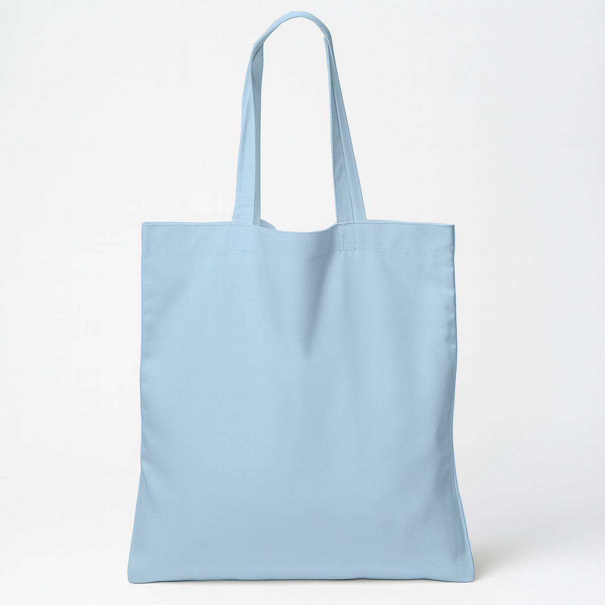 Light Blue Cotton Tote Bag 13 x 15 Inch – Reusable Eco-Friendly Canvas Shopping, Travel & Daily Carry Bag