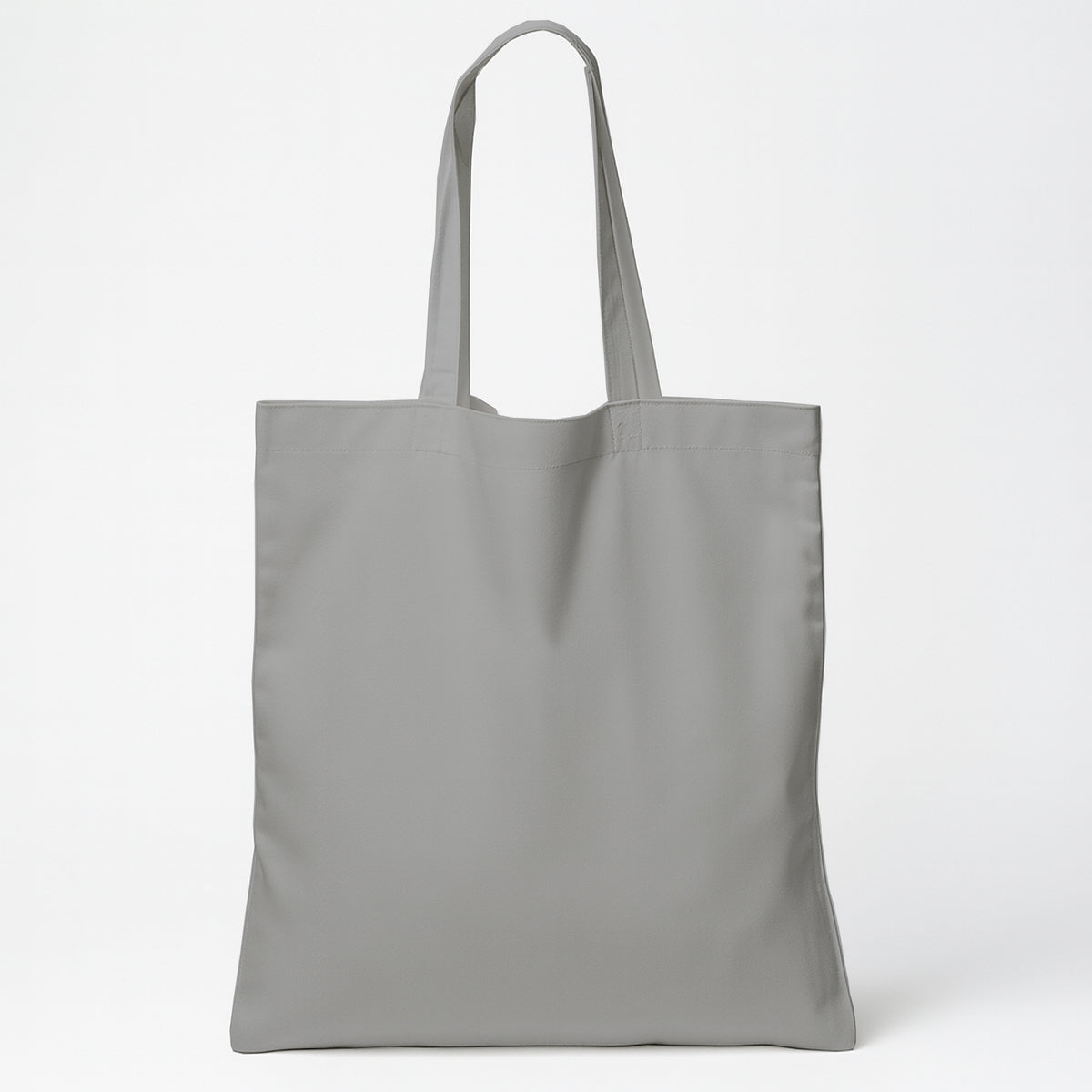 Light Grey Cotton Tote Bag 13 x 15 Inch – Reusable Eco-Friendly Canvas Shopping, Travel & Daily Carry Bag