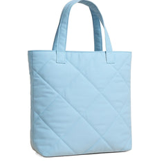 Light Blue Microfiber Quilted Tote Bag 13 x 15 Inch – Lightweight, Durable Shoulder Bag for Shopping, Travel & Daily Use