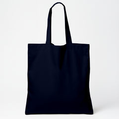 Navy Blue Cotton Tote Bag 13 x 15 Inch – Reusable Eco-Friendly Canvas Shopping, Travel & Daily Carry Bag