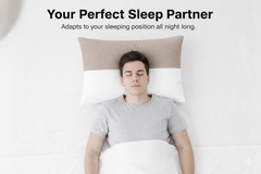 Microfiber Filled Bed Pillows for Sleeping | Takiya Combo Set of 2 for Bed Room | Super Soft Pillow Fillers for Back, Side, and Stomach Sleepers, Taupe