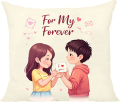Custom Image Printed Cushion | 100% Cotton Print Personalized Cushion for Gifting | Decorative Cushion for Sofa & Living Room (Pack of 1)