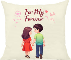 Custom Image Printed Cushion | 100% Cotton Print Personalized Cushion for Gifting | Decorative Cushion for Sofa & Living Room (Pack of 1)